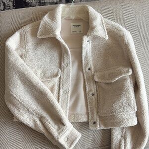 Cropped Sherpa Shirt Jacket